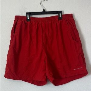 Columbia Red Lined Hybrid Shorts